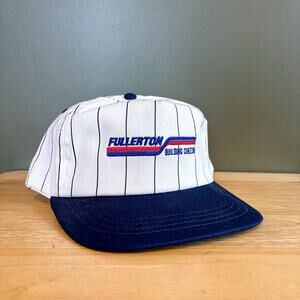 Vintage Fullerton Building Center White Pinstripe Snapback Hat